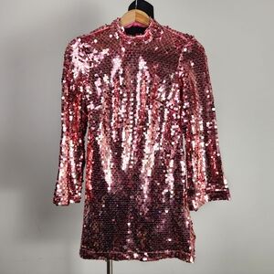 NWT MAEVE x Anthro Long-Sleeve Sequin Mini Dress